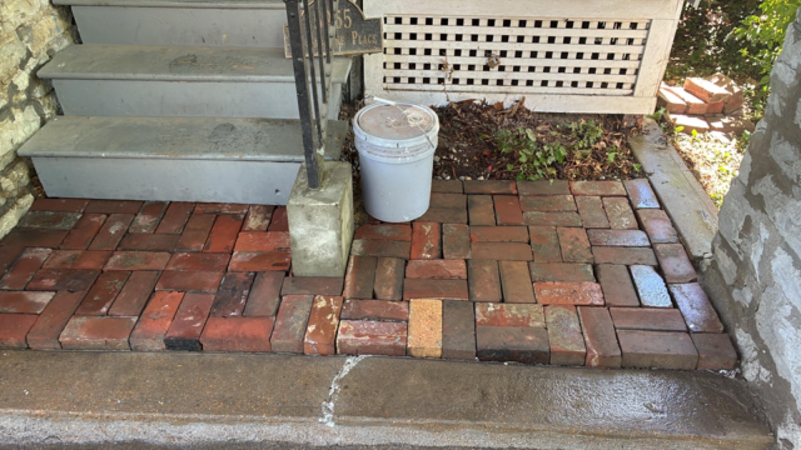Brick walkway and masonry restoration